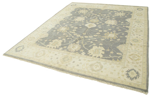 Tebriz Beige Classic Cotton Wool Handmade Area Rug 7'10'' x 9'7''