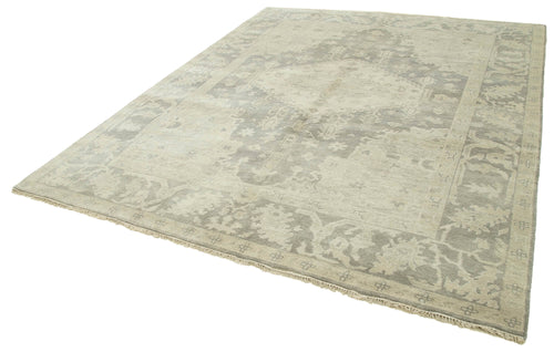 Tebriz Beige Classic Cotton Wool Handmade Area Rug 8'0'' x 9'9''