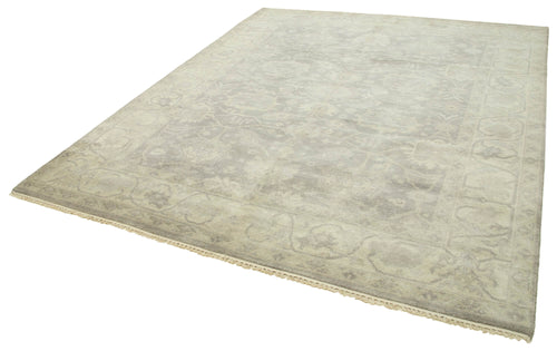 Tebriz Beige Classic Cotton Wool Handmade Area Rug 8'1'' x 9'10''