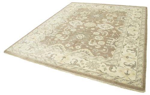 Handmade Area Rug – Tebriz Classic Beige Cotton Wool Carpet 8'1'' x 9'9''