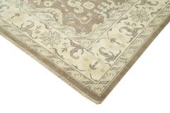 Handmade Area Rug – Tebriz Classic Beige Cotton Wool Carpet 8'1'' x 9'9''