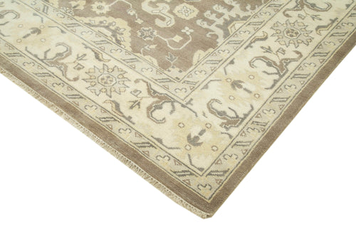 Handmade Area Rug – Tebriz Classic Beige Cotton Wool Carpet 8'1'' x 9'9''