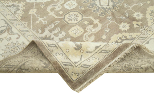 Handmade Area Rug – Tebriz Classic Beige Cotton Wool Carpet 8'1'' x 9'9''