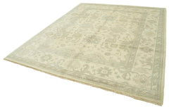 Tebriz Beige Classic Cotton Wool Handmade Area Rug 8'2'' x 9'10''