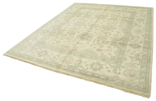 Tebriz Beige Classic Cotton Wool Handmade Area Rug 8'2'' x 9'10''