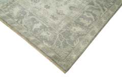 Tebriz Grey Classic Cotton Wool Handmade Area Rug 7'11'' x 9'7''