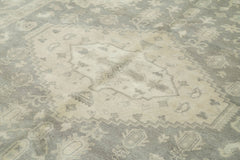 Tebriz Grey Classic Cotton Wool Handmade Area Rug 7'11'' x 9'7''
