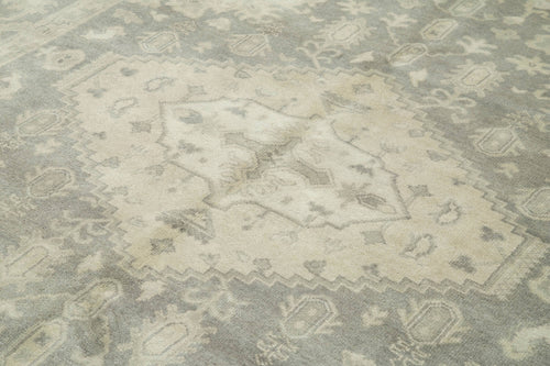 Tebriz Grey Classic Cotton Wool Handmade Area Rug 7'11'' x 9'7''