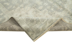 Tebriz Grey Classic Cotton Wool Handmade Area Rug 7'11'' x 9'7''