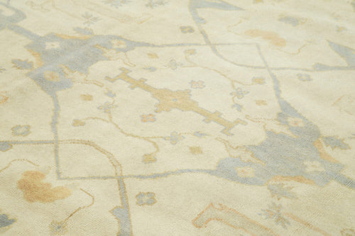 Tebriz Beige Classic Cotton Wool Handmade Area Rug 9'3'' x 11'10''