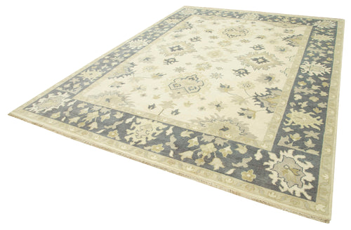 Handmade Area Rug – Classic Beige Cotton Wool Turkish Vintage Carpet 8'11''x11'11''
