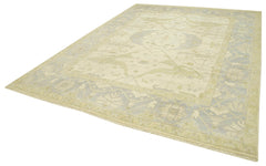 Tebriz Beige Classic Cotton Wool Handmade Area Rug 9'2'' x 12'0''