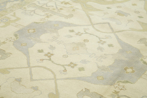 Tebriz Beige Classic Cotton Wool Handmade Area Rug 9'2'' x 12'0''