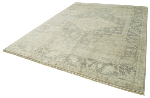 Tebriz Beige Classic Cotton Wool Handmade Area Rug 8'11'' x 11'10''