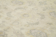 Handmade Area Rug – Classic Beige Wool Cotton Turkish Vintage Carpet 9'3''x11'11''