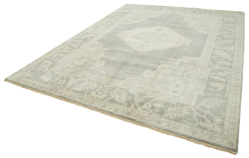 Tebriz Grey Classic Cotton Wool Handmade Area Rug 9'1'' x 12'0''