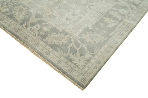 Tebriz Grey Classic Cotton Wool Handmade Area Rug 9'1'' x 12'0''