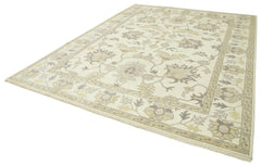 Tebriz Beige Classic Cotton Wool Handmade Area Rug 9'1'' x 12'0''