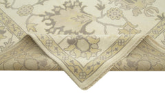 Tebriz Beige Classic Cotton Wool Handmade Area Rug 9'1'' x 12'0''