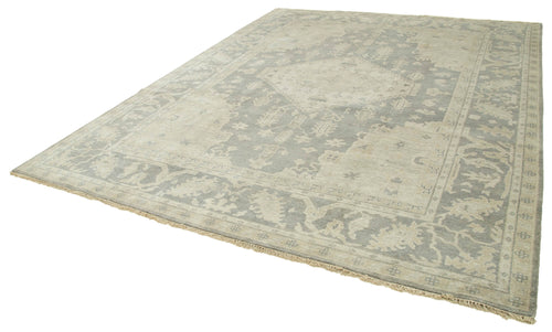 Tebriz Beige Classic Cotton Wool Handmade Area Rug 9'3'' x 11'11''