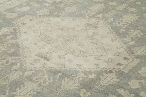 Tebriz Beige Classic Cotton Wool Handmade Area Rug 9'3'' x 11'11''