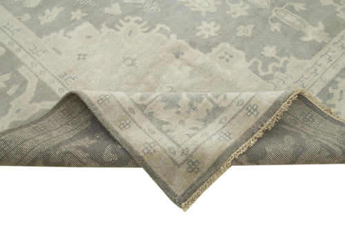 Tebriz Beige Classic Cotton Wool Handmade Area Rug 9'3'' x 11'11''