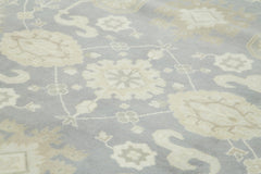 Handmade Area Rug – Classic Beige Wool and Cotton Rug 9'1''x11'11''