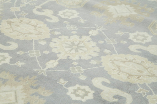 Handmade Area Rug – Classic Beige Wool and Cotton Rug 9'1''x11'11''