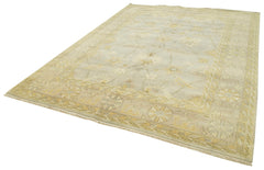 Tebriz Beige Classic Cotton Wool Handmade Area Rug 7'11'' x 10'2''