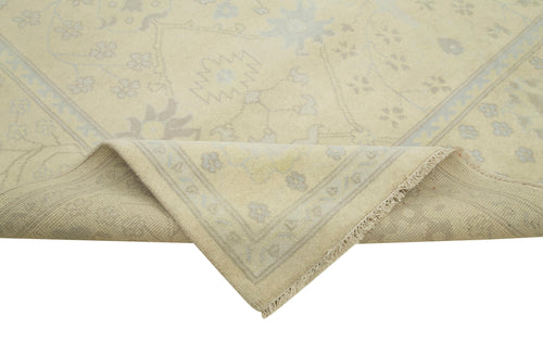 Tebriz Beige Classic Cotton Wool Handmade Area Rug 8'1'' x 9'11''