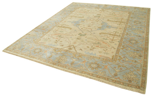 Tebriz Beige Classic Cotton Wool Handmade Area Rug 8'1'' x 9'9''