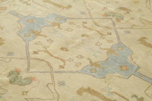 Tebriz Beige Classic Cotton Wool Handmade Area Rug 8'1'' x 9'9''