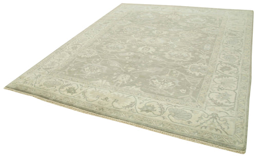 Tebriz Beige Classic Cotton Wool Handmade Area Rug 8'0'' x 9'7''