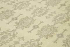 Tebriz Beige Classic Cotton Wool Handmade Area Rug 9'9'' x 13'8''
