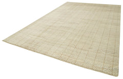 Tebriz Beige Classic Cotton Wool Handmade Area Rug 9'5'' x 14'1''