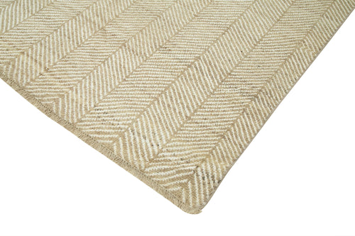 Tebriz Beige Classic Cotton Wool Handmade Area Rug 9'5'' x 14'1''
