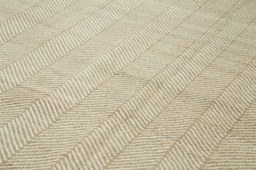 Tebriz Beige Classic Cotton Wool Handmade Area Rug 9'5'' x 14'1''