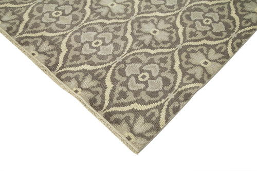 Tebriz Grey Classic Cotton Wool Handmade Area Rug 9'10'' x 13'9''