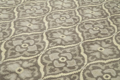 Tebriz Grey Classic Cotton Wool Handmade Area Rug 9'10'' x 13'9''