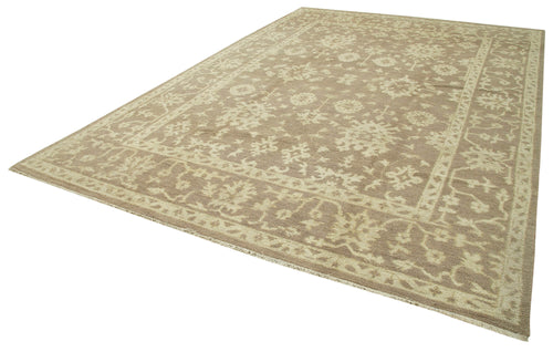 Tebriz Beige Classic Cotton Wool Handmade Area Rug 9'4'' x 13'7''