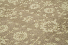 Tebriz Beige Classic Cotton Wool Handmade Area Rug 9'4'' x 13'7''