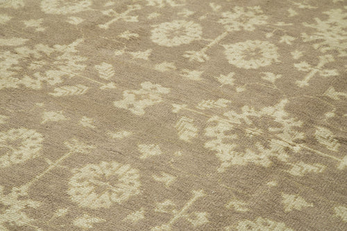 Tebriz Beige Classic Cotton Wool Handmade Area Rug 9'4'' x 13'7''