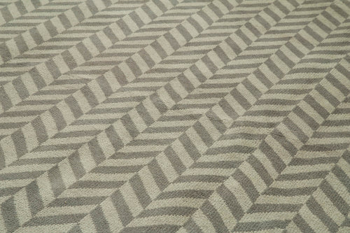 Tebriz Grey Classic Cotton Wool Handmade Area Rug 9'9'' x 13'11''