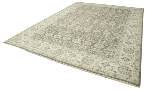 Tebriz Grey Classic Cotton Wool Handmade Area Rug 10'0'' x 13'9''
