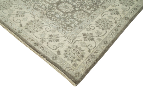 Tebriz Grey Classic Cotton Wool Handmade Area Rug 10'0'' x 13'9''
