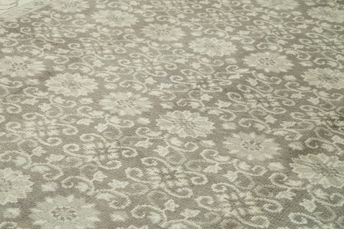 Tebriz Grey Classic Cotton Wool Handmade Area Rug 10'0'' x 13'9''