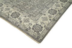 Tebriz Grey Classic Cotton Wool Handmade Area Rug 9'10'' x 13'10''
