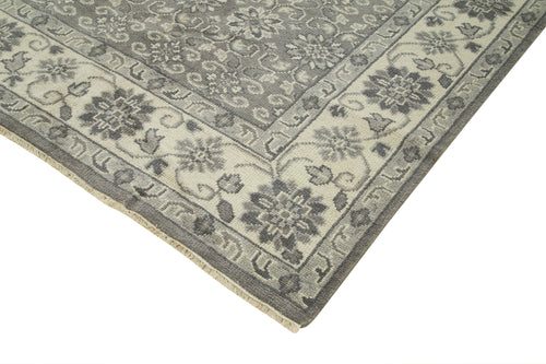 Tebriz Grey Classic Cotton Wool Handmade Area Rug 9'10'' x 13'10''