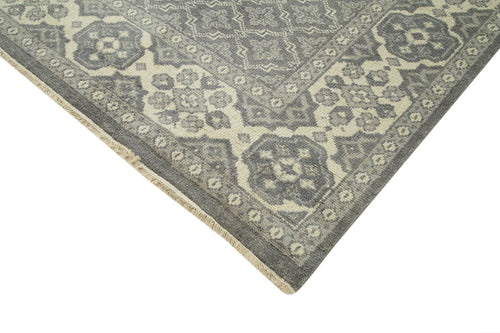Tebriz Grey Classic Cotton Wool Handmade Area Rug 9'10'' x 13'10''