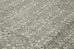 Tebriz Grey Classic Cotton Wool Handmade Area Rug 9'9'' x 13'9''